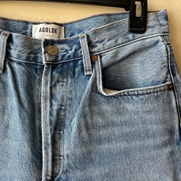 AGOLDE Riley High Rise Straight Crop Jeans Light Wash size 27 - Picture 3 of 6